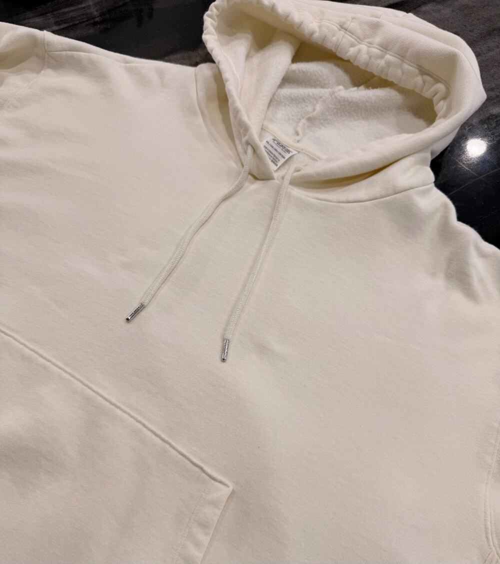 PINK Victoria's Secret Womens XXL Cream Hoodie Pullover Fleece Kangaroo Pocket